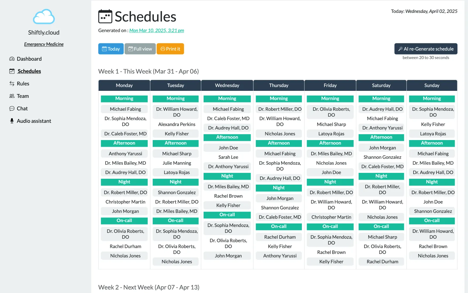 Effortless Medical Resident Scheduling Generate Your Shift Plan In One Click